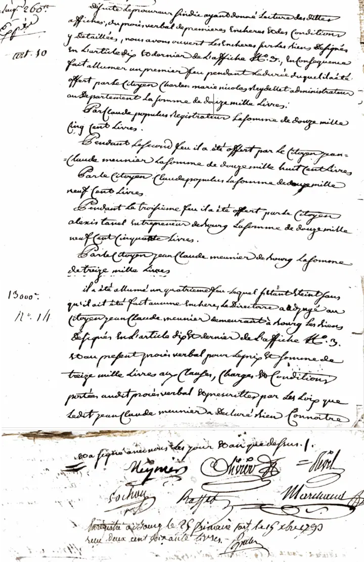 Procès-Verbal d’adjudication