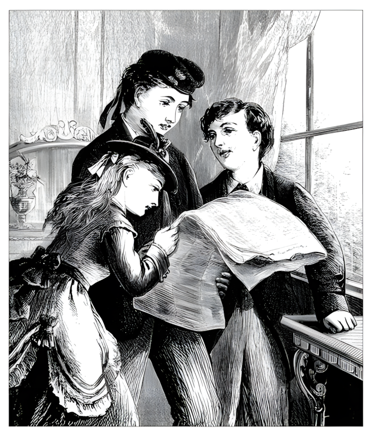 Ancienne illustration de scène domestique - libre de droits, ilbusca, istockphoto